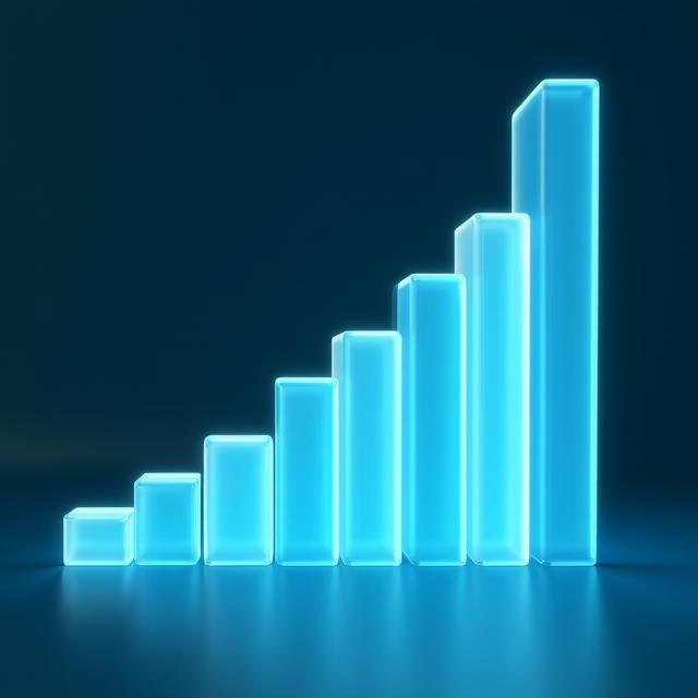 กราฟแสดงการเติบโตหลังจากวางกลยุทธ์ใหม่