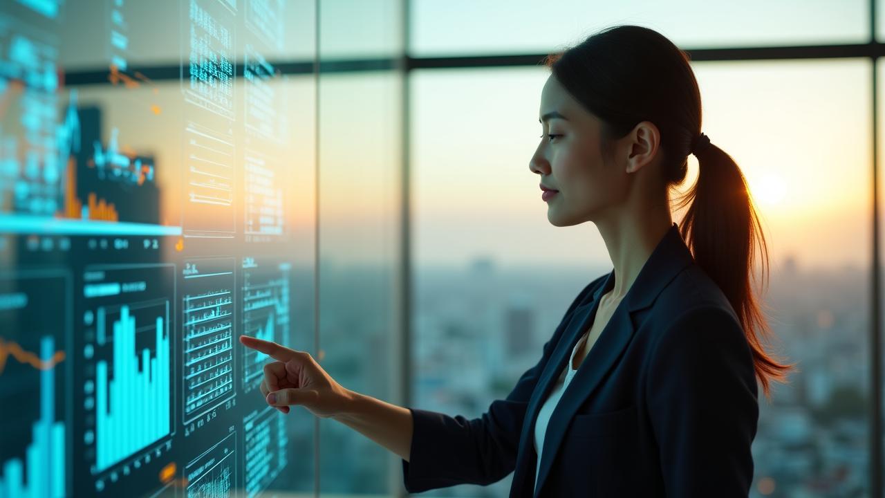 ผู้นำธุรกิจกำลังวิเคราะห์ข้อมูลการเติบโตของ Tech Startup